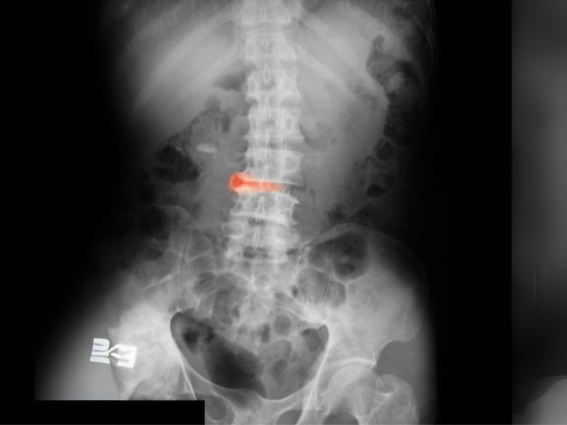 Raio x que mostra o impacto das doenças autoimunes na coluna vertebral